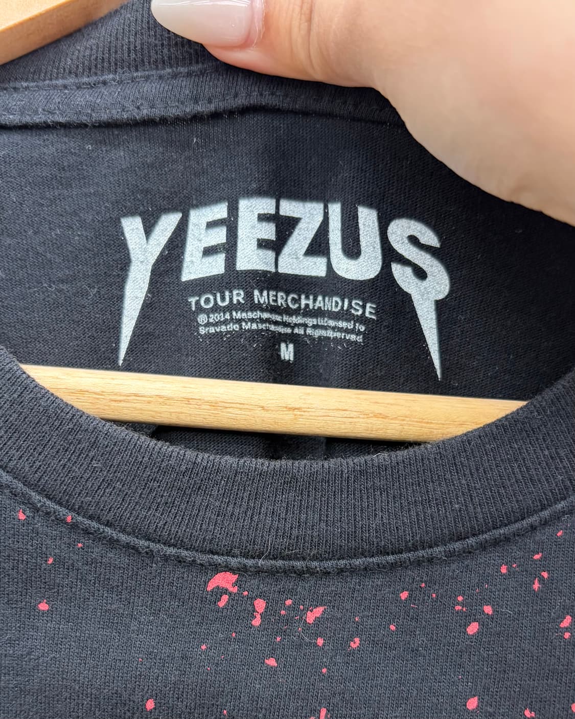 Yeezus 해골 프린팅 반팔 티셔츠 상품이미지5