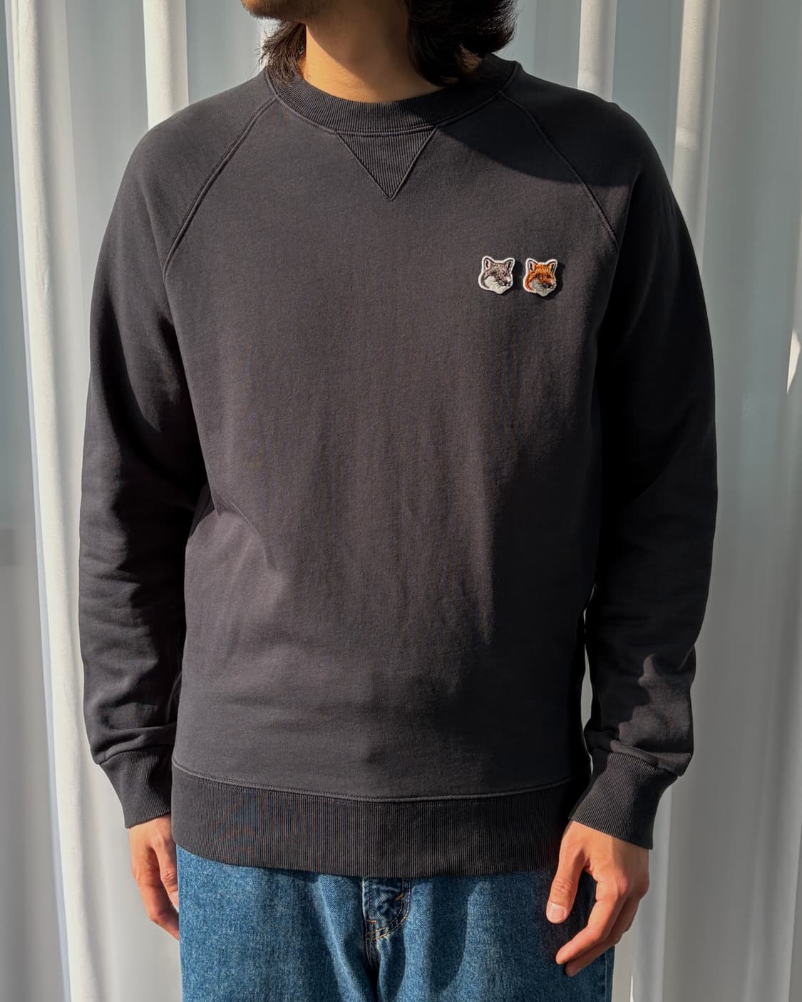 [M]메종 키츠네 더블 폭스 헤드 맨투맨 차콜 상품이미지3