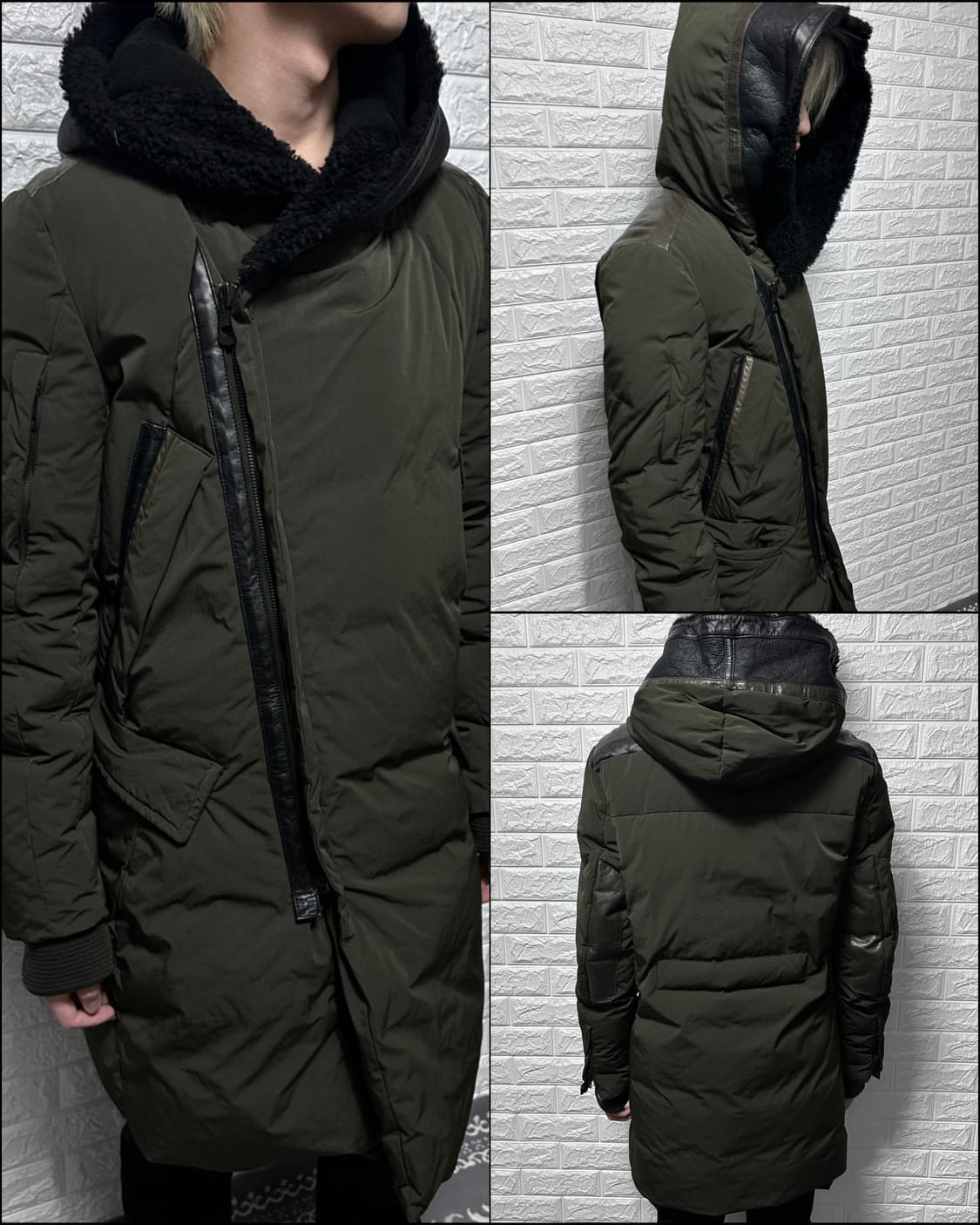 시스템 다운 필 레더 패치 코트  상품이미지1