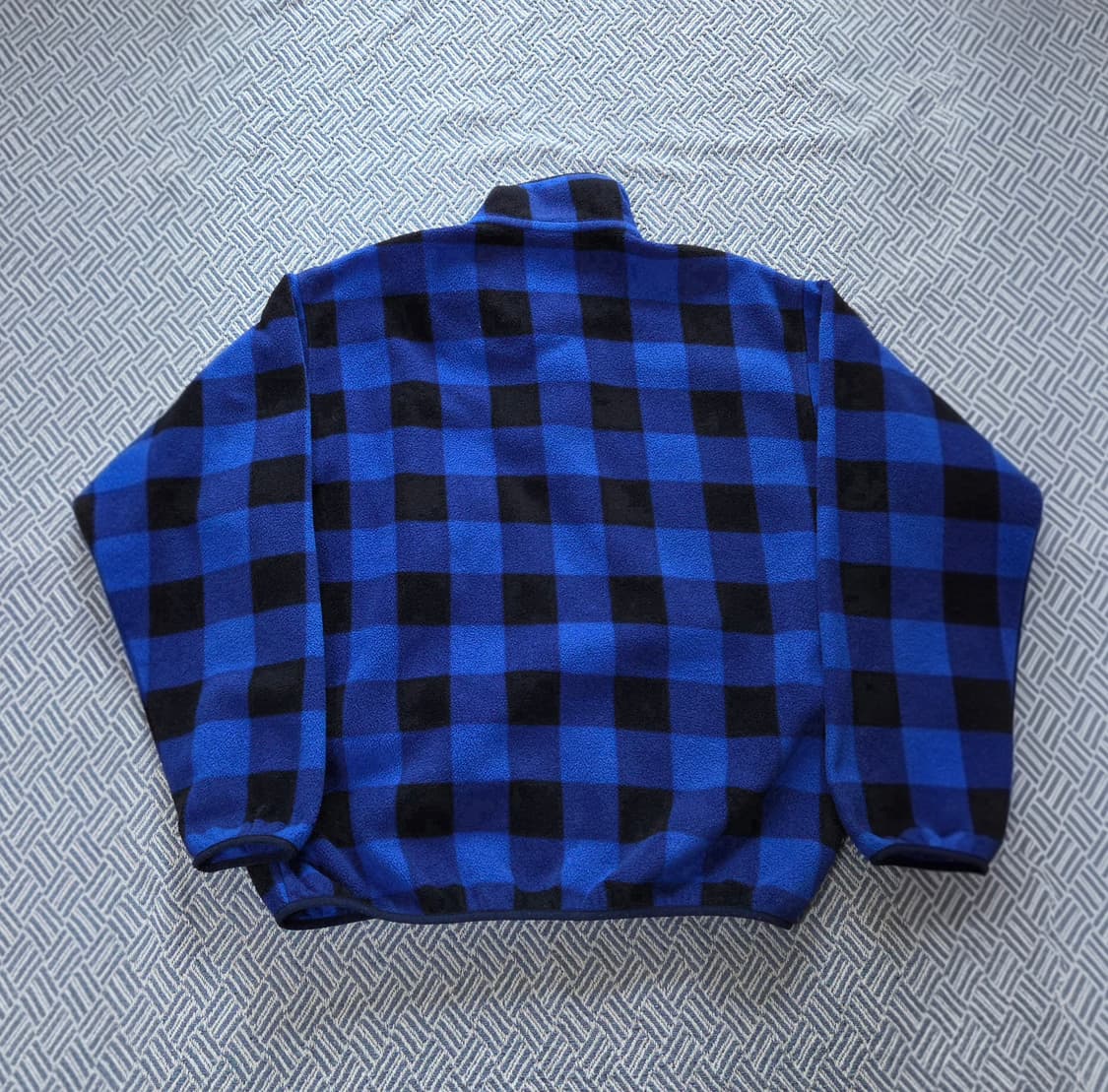 (L)파타고니아 블루 플레이드 패턴 신칠라 플리스 상품이미지2