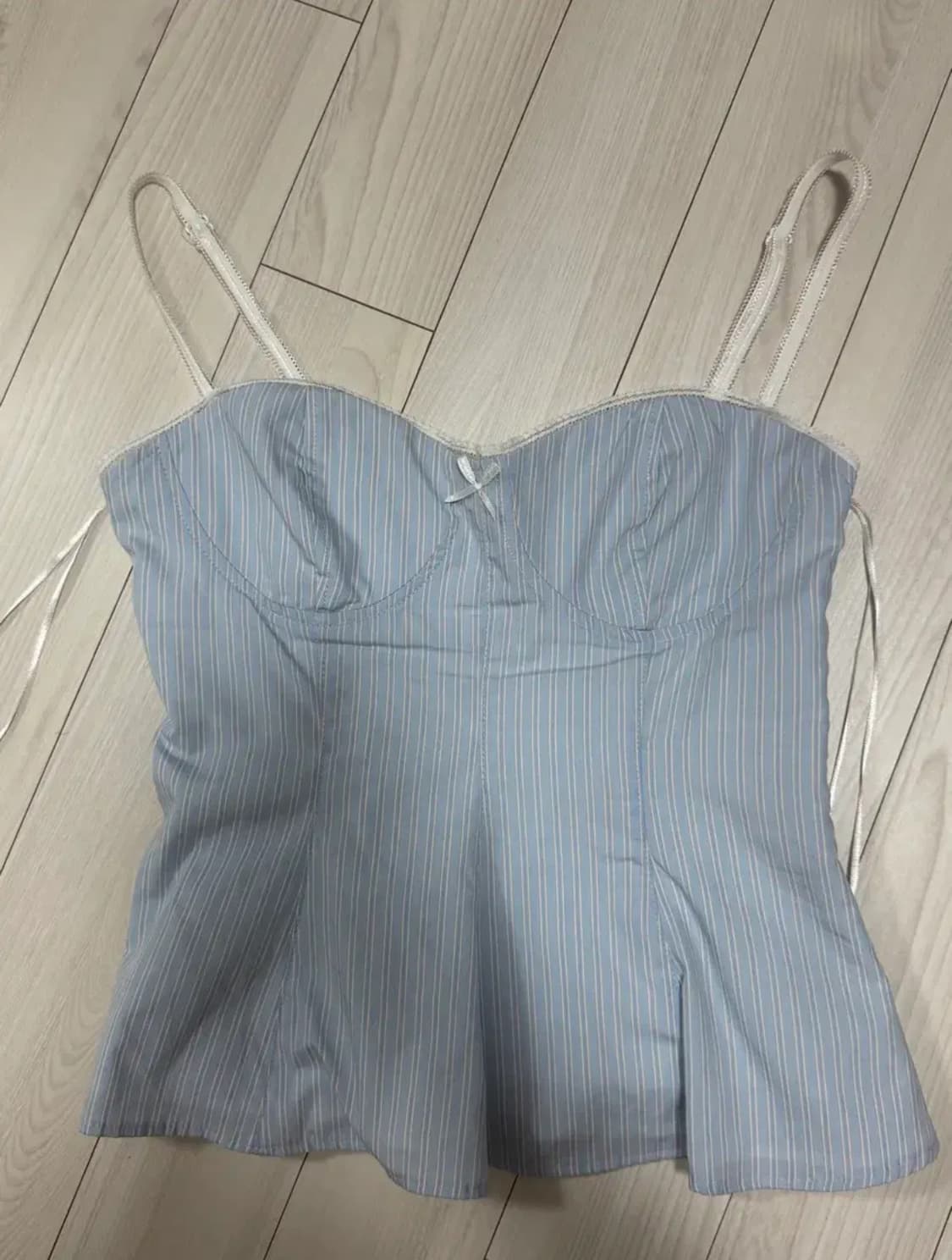 ZARA 자라 리본 매듭 페플럼 포플린 탑 소라 자라 레이스 탑 상품이미지4