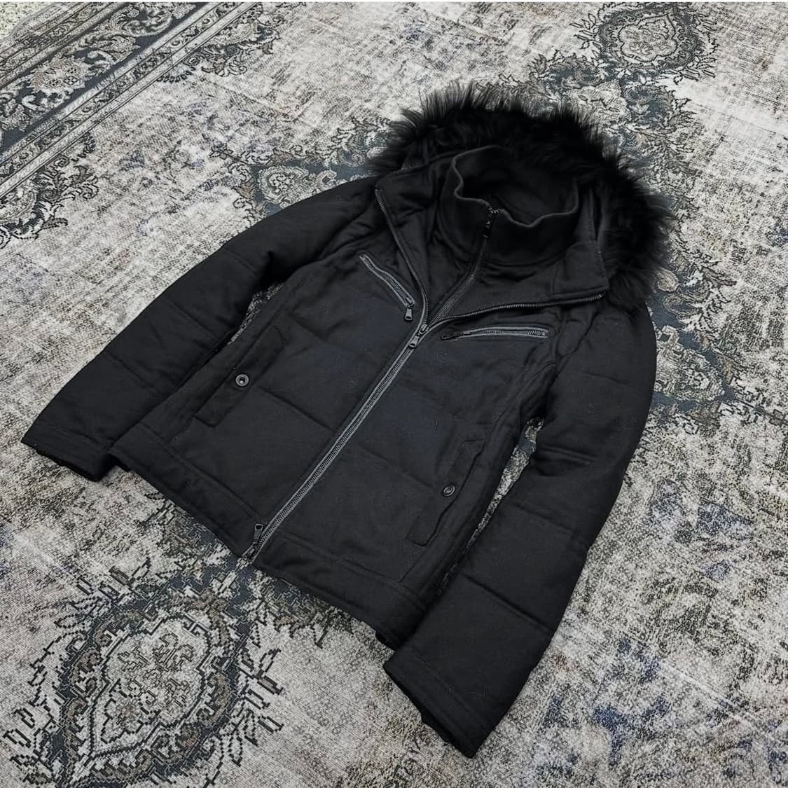 Semantic design double zip down jacket 상품이미지5