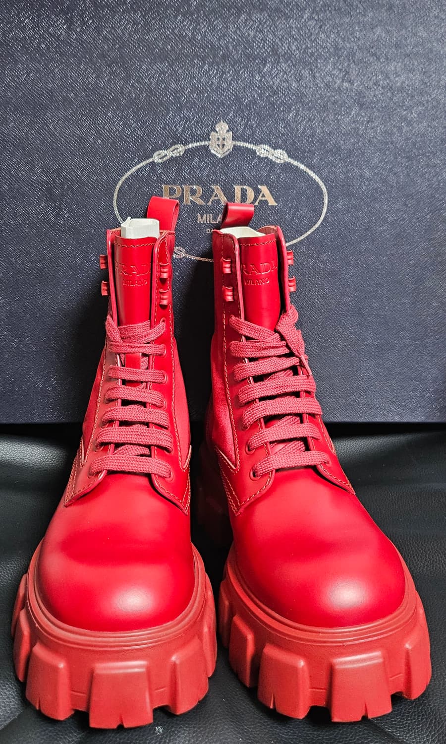 프라다 레더 부츠 하이  (6.5/255) 정품 상품이미지2