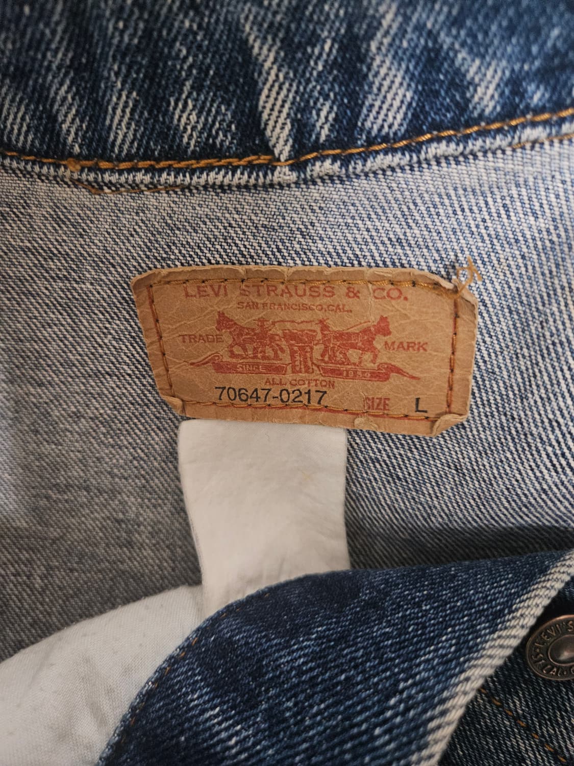 90s 1세대 1st 리바이스 데님 트러커 자켓 levis 상품이미지4