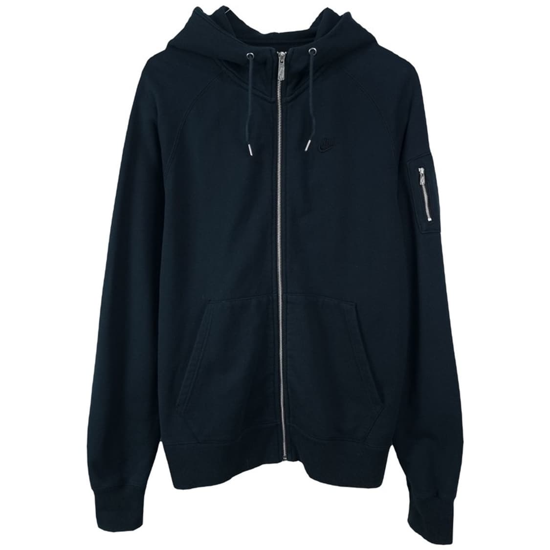 나이키 슬리브 포켓 로고 자수 후드 집업 블랙 M18920 상품이미지2