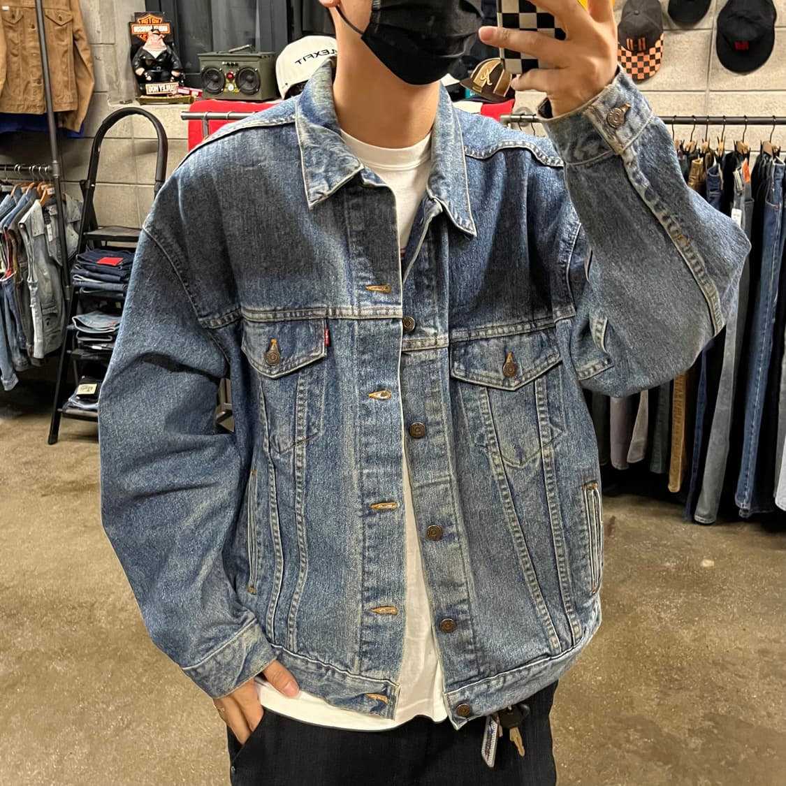 90s USA Levis 데님 트러커 자켓 (110) 상품이미지6