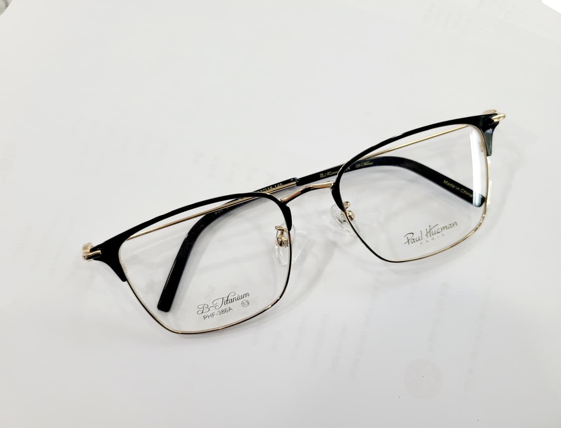 폴휴먼안경 PHF-386A 블랙/골드 티탄 상품이미지4