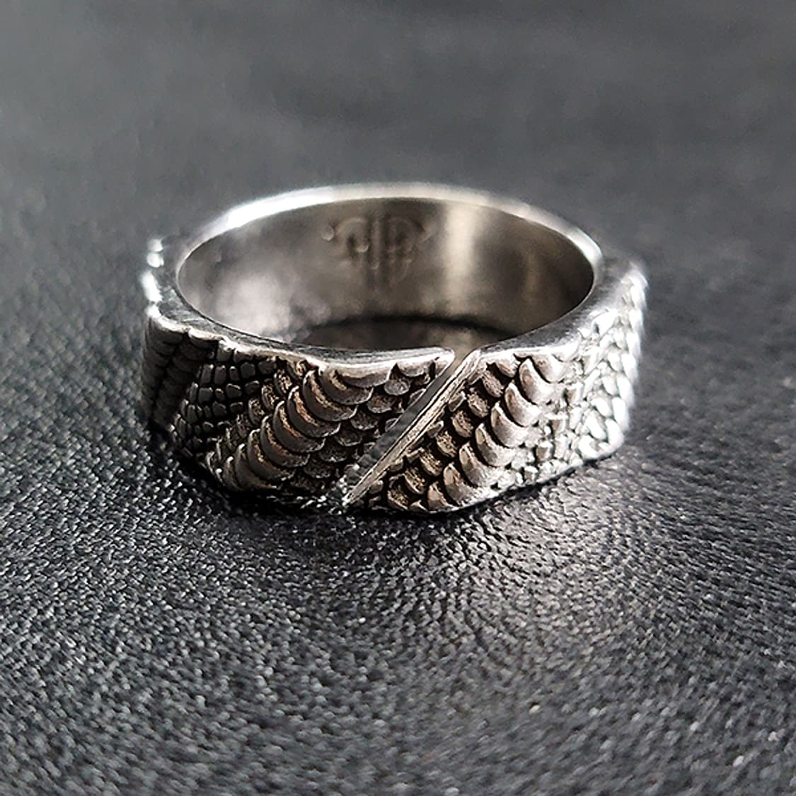 Bark 실버 남자 엔틱 빈티지 명품 고대 비늘 스네이크 반지 상품이미지4