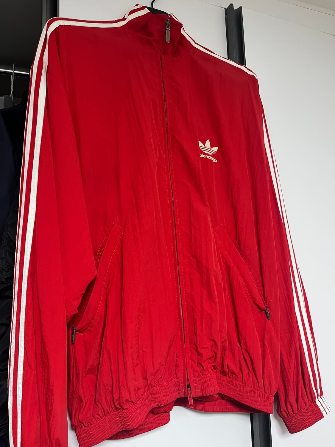 발렌시아가 아디다스 포플린 트랙자켓 레드, 1사이즈 상품이미지4