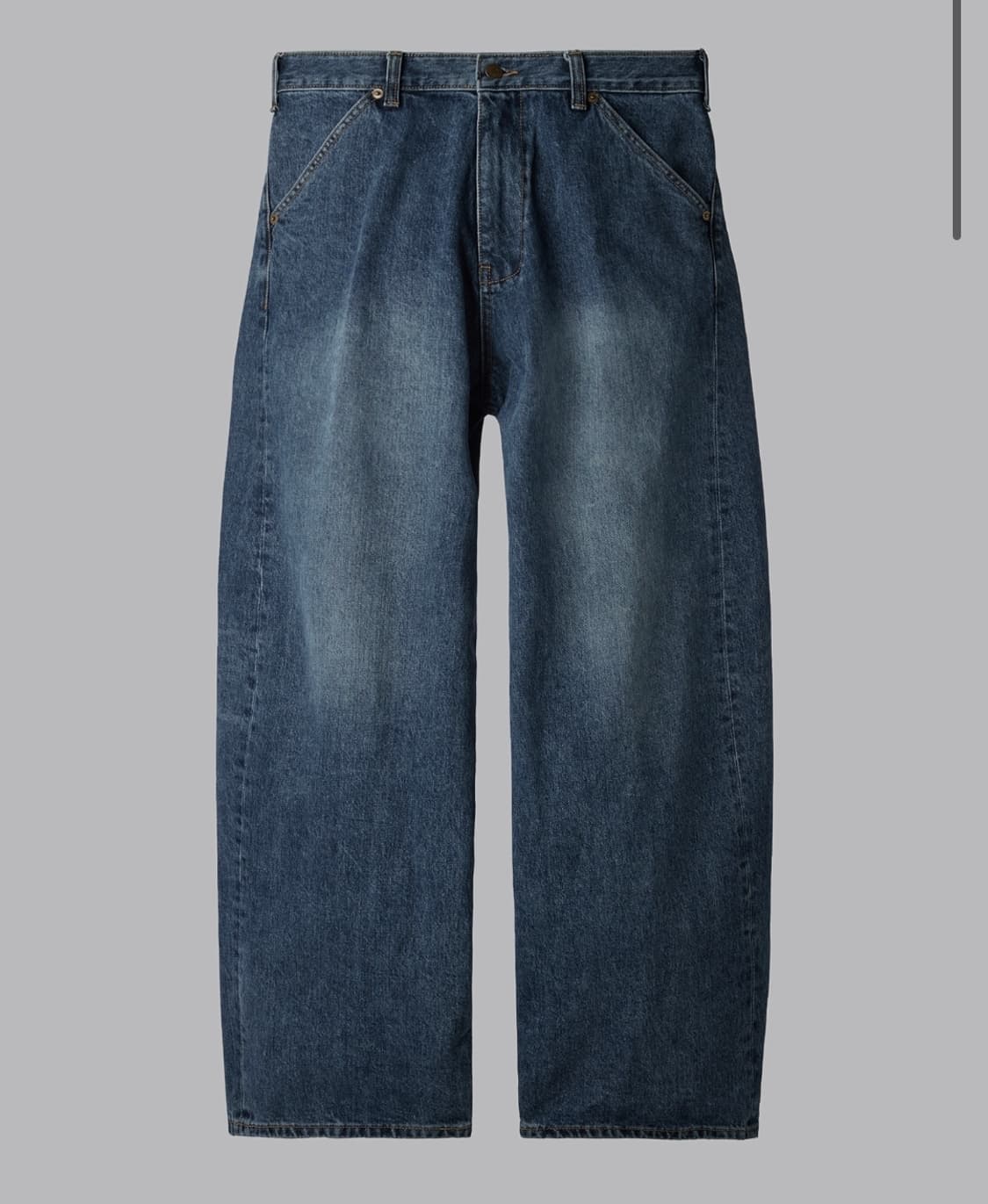 해칭룸 와이드 커브진 와커진 워시드 블루 2 상품이미지1