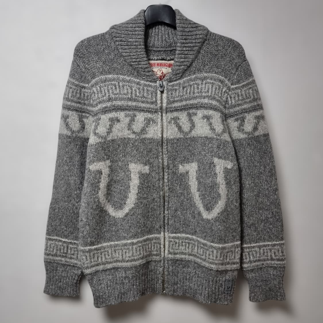 트루릴리젼 알파카 니트 집업 100 상품이미지1