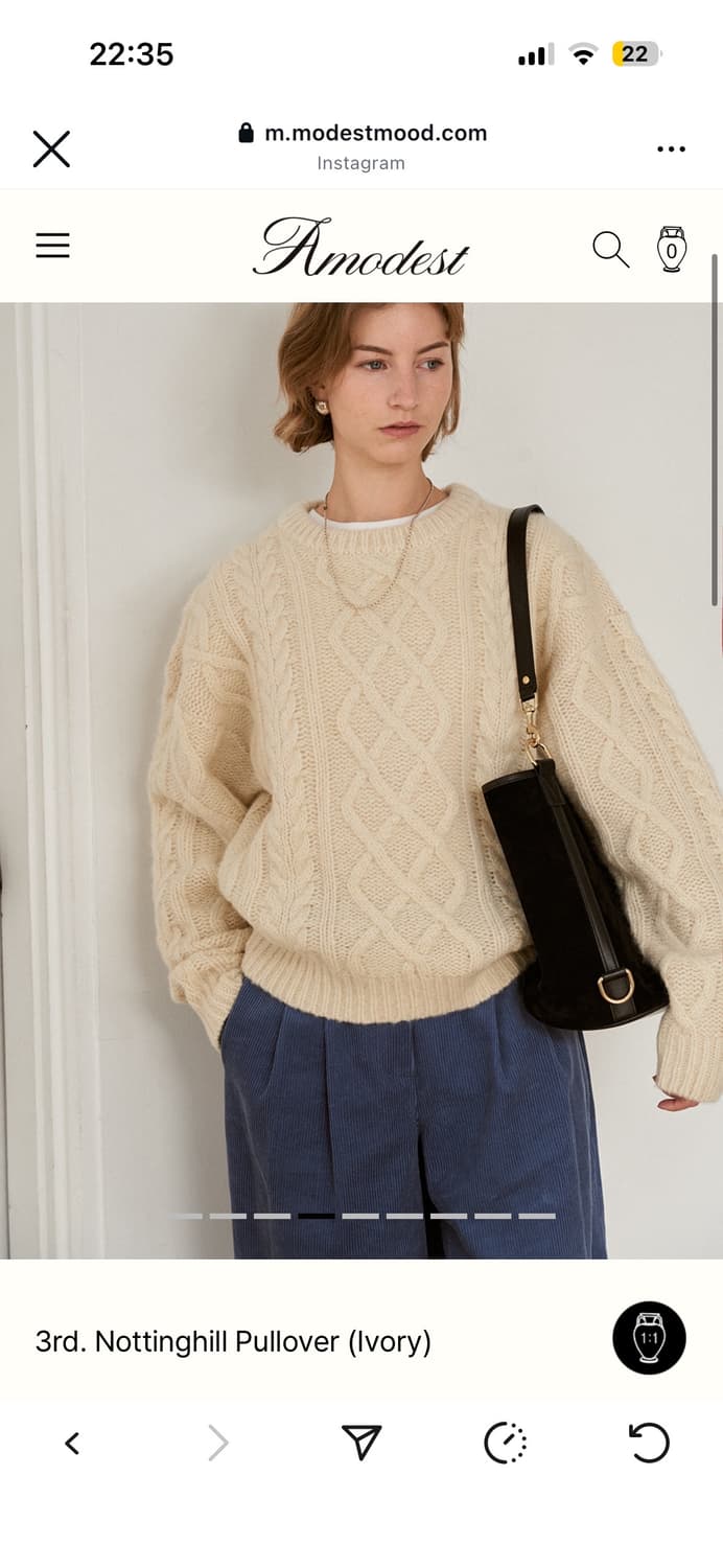 모데스트무드 Nottinghill Pullover (Ivory) 상품이미지1