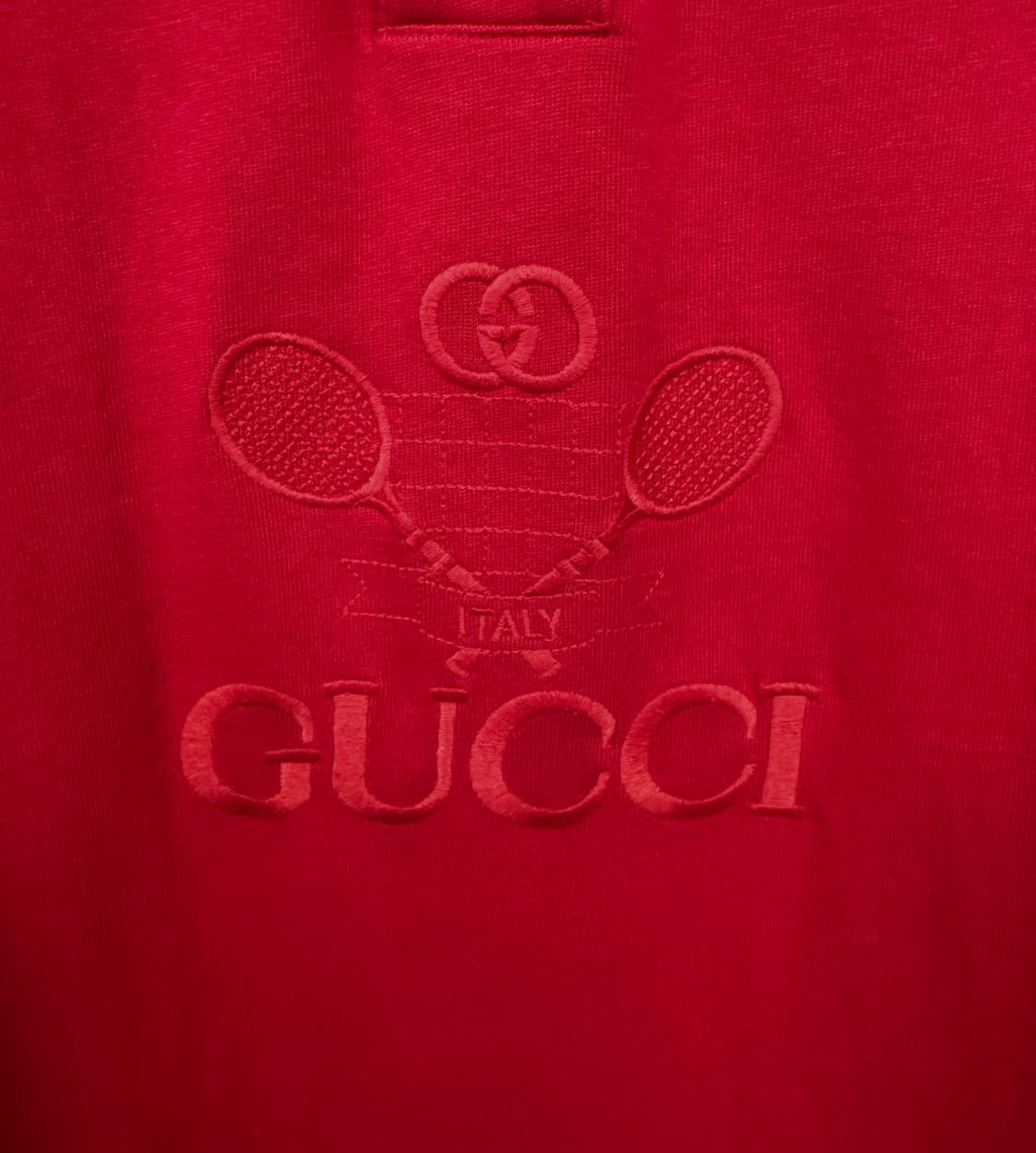 GUCCI 구찌 레드 테니스 긴팔 폴로티셔츠 M 상품이미지3