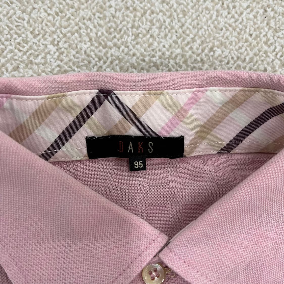 [95] 닥스 체크 긴팔 카라 티셔츠 0119M1 상품이미지2