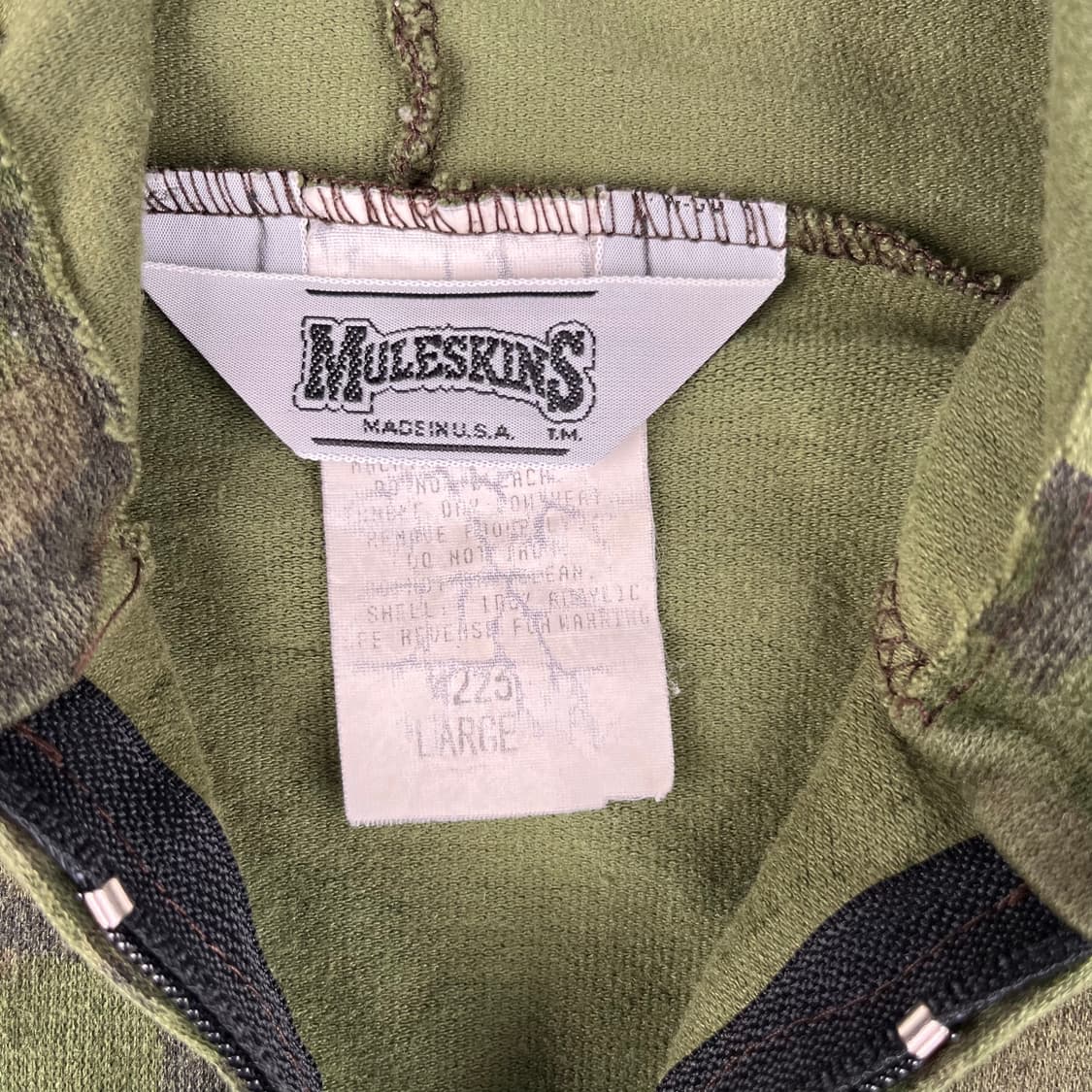 빈티지 Muleskins 카모 후드집업 상품이미지3
