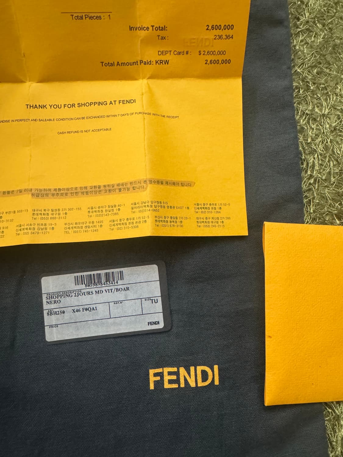 정품 펜디가방 크로스 토트 상품이미지3