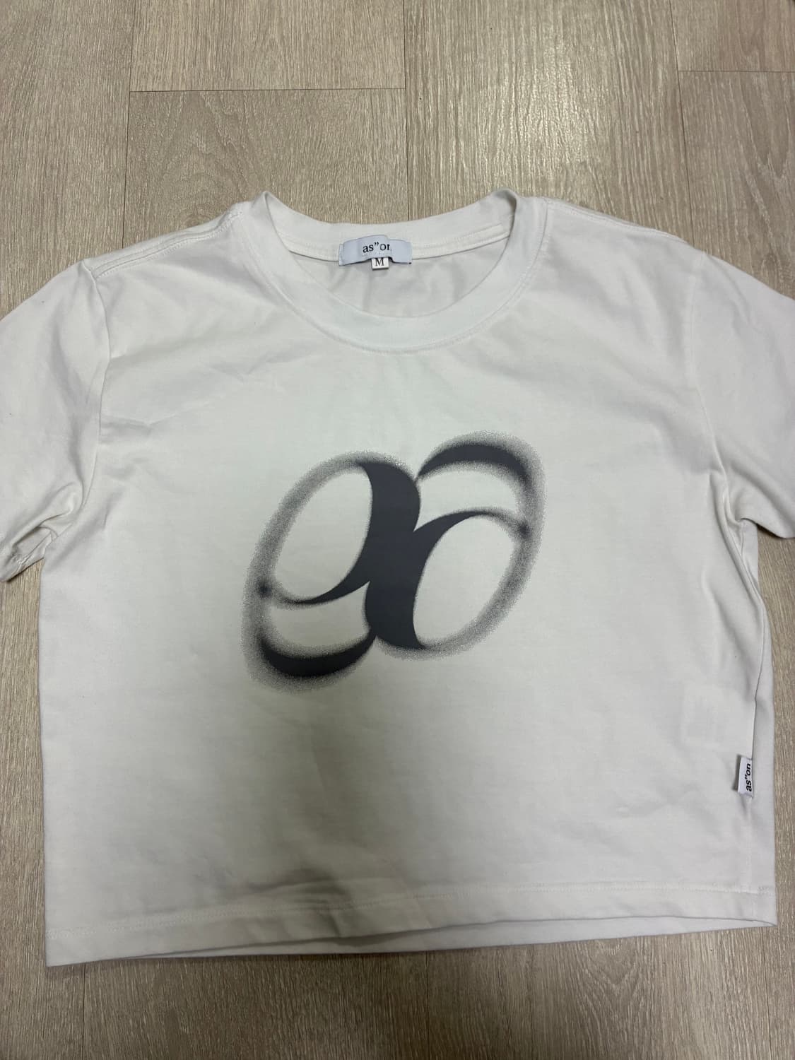 애즈온 홀리데이 크롭티 화이트 상품이미지2