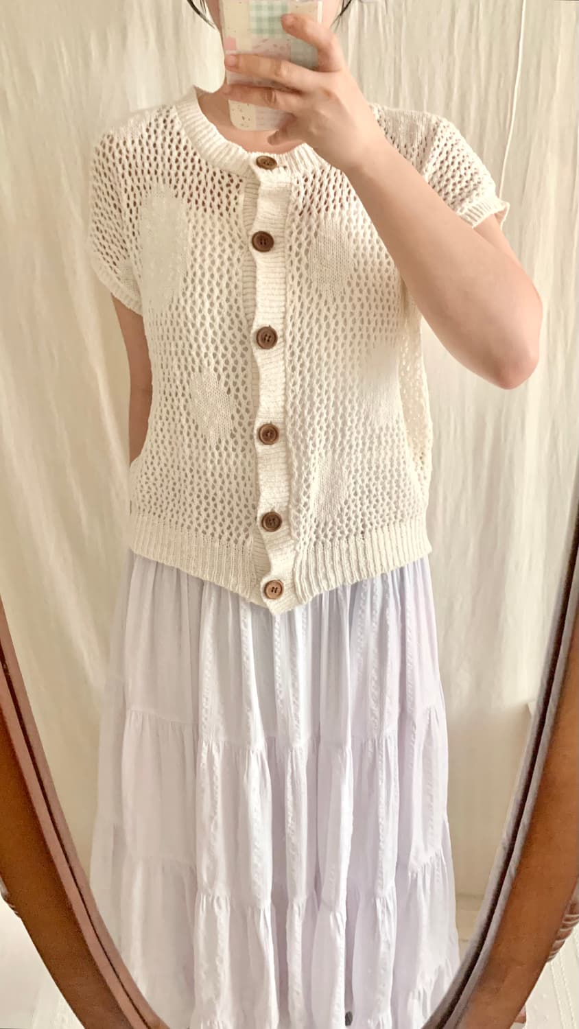 도트 크로쉐 가디건 상품이미지3