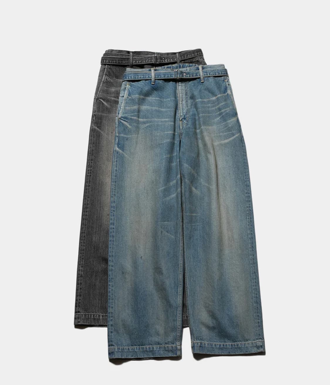 M) 요코 사카모토 25SS 벨티드 데님 트라우저 상품이미지5