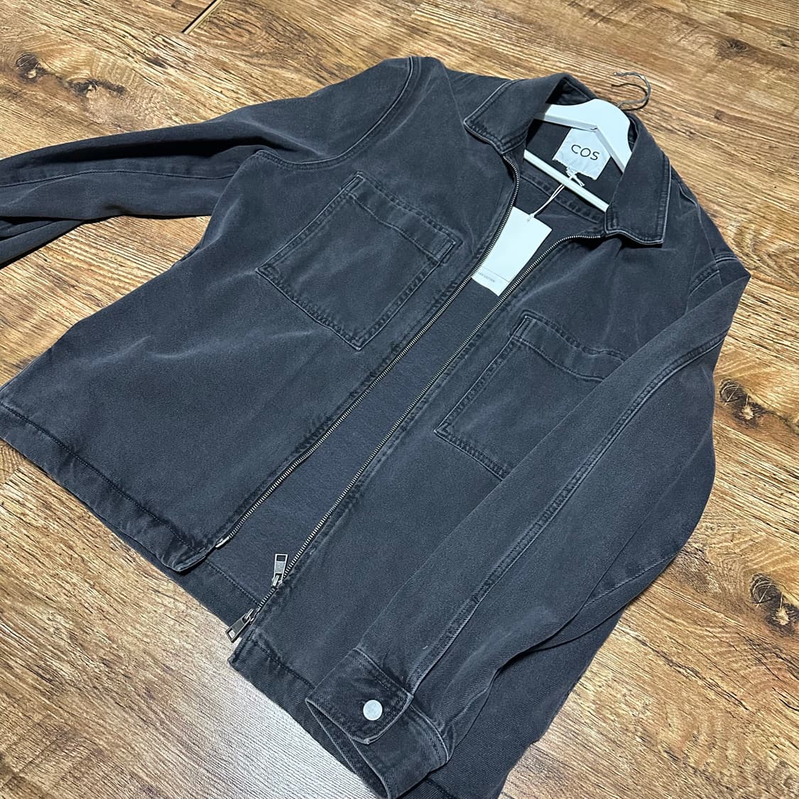 [XL] COS 코스 투웨이 데님자켓 블랙 상품이미지2