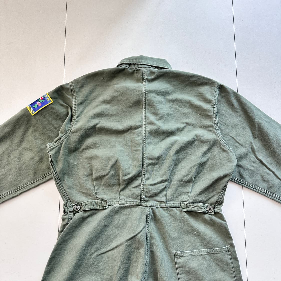 80s 미군 1세대 사틴 OG107 커버올 점프수트 XL  상품이미지7