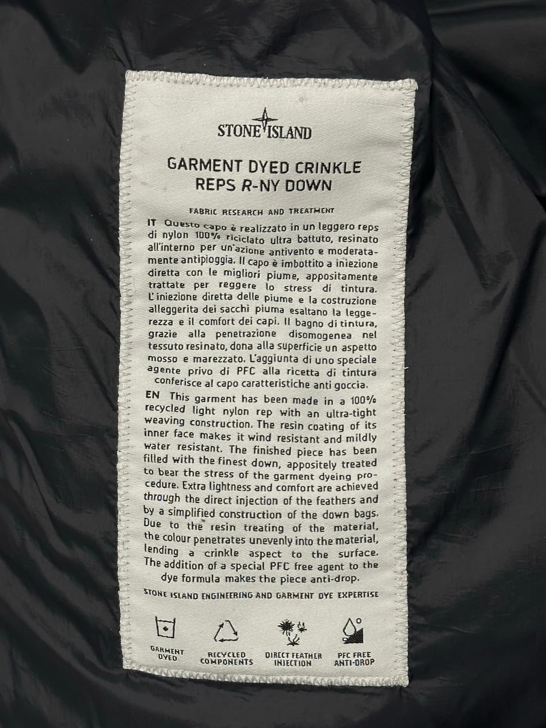 스톤아일랜드 크링클랩스 롱패딩 22fw 3XL(110) 블랙 상품이미지2