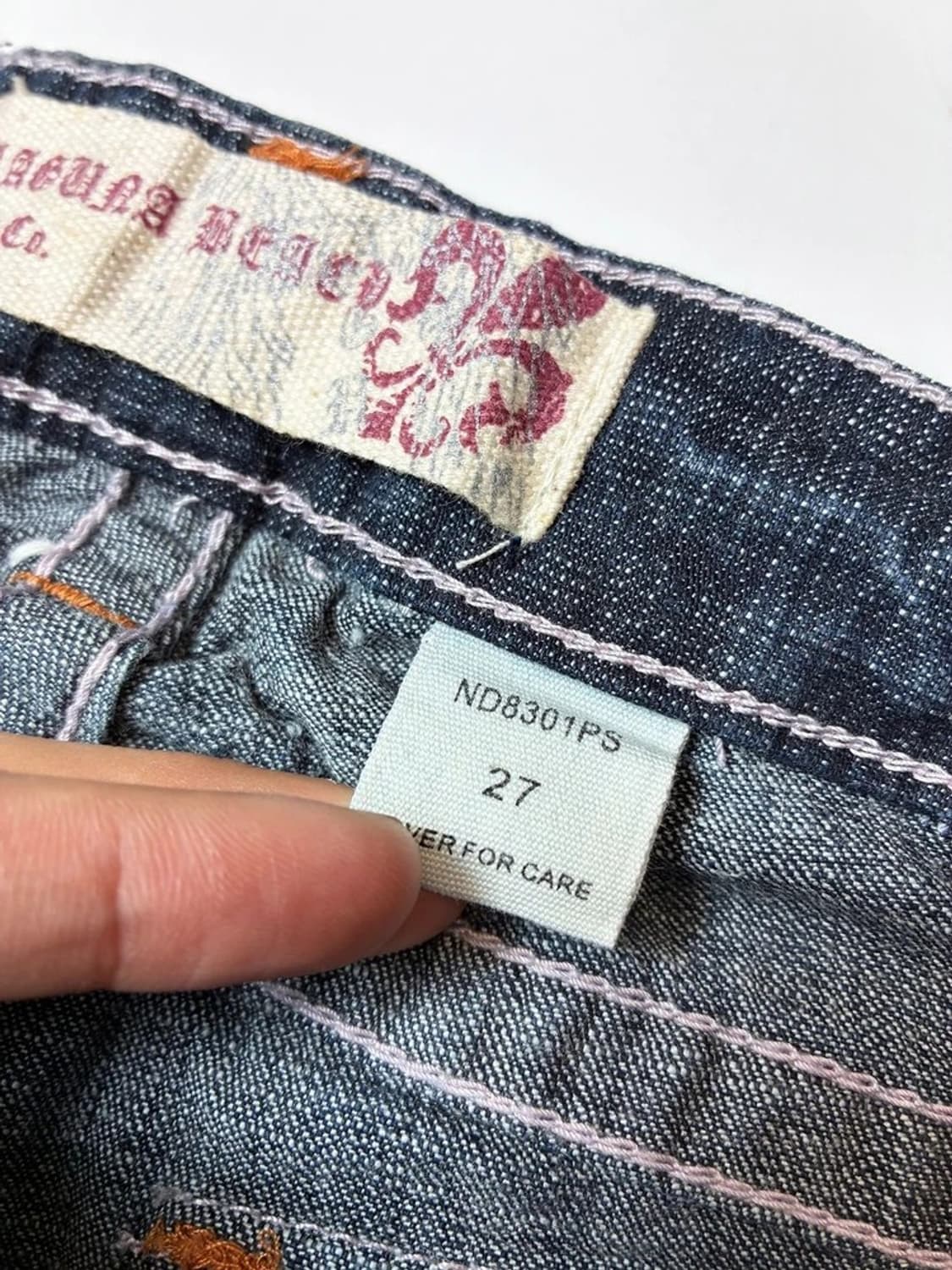 라구나비치00'sY2K 펑크데드스탁스컬 자수데님팬츠PN88308831 상품이미지9