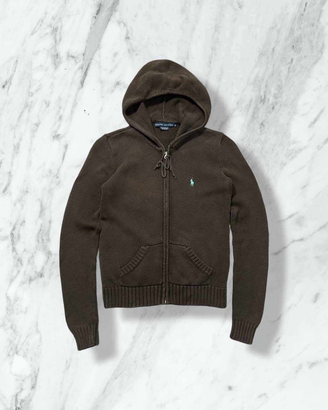 폴로 랄프로렌 브라운 니트 후드집업  상품이미지1