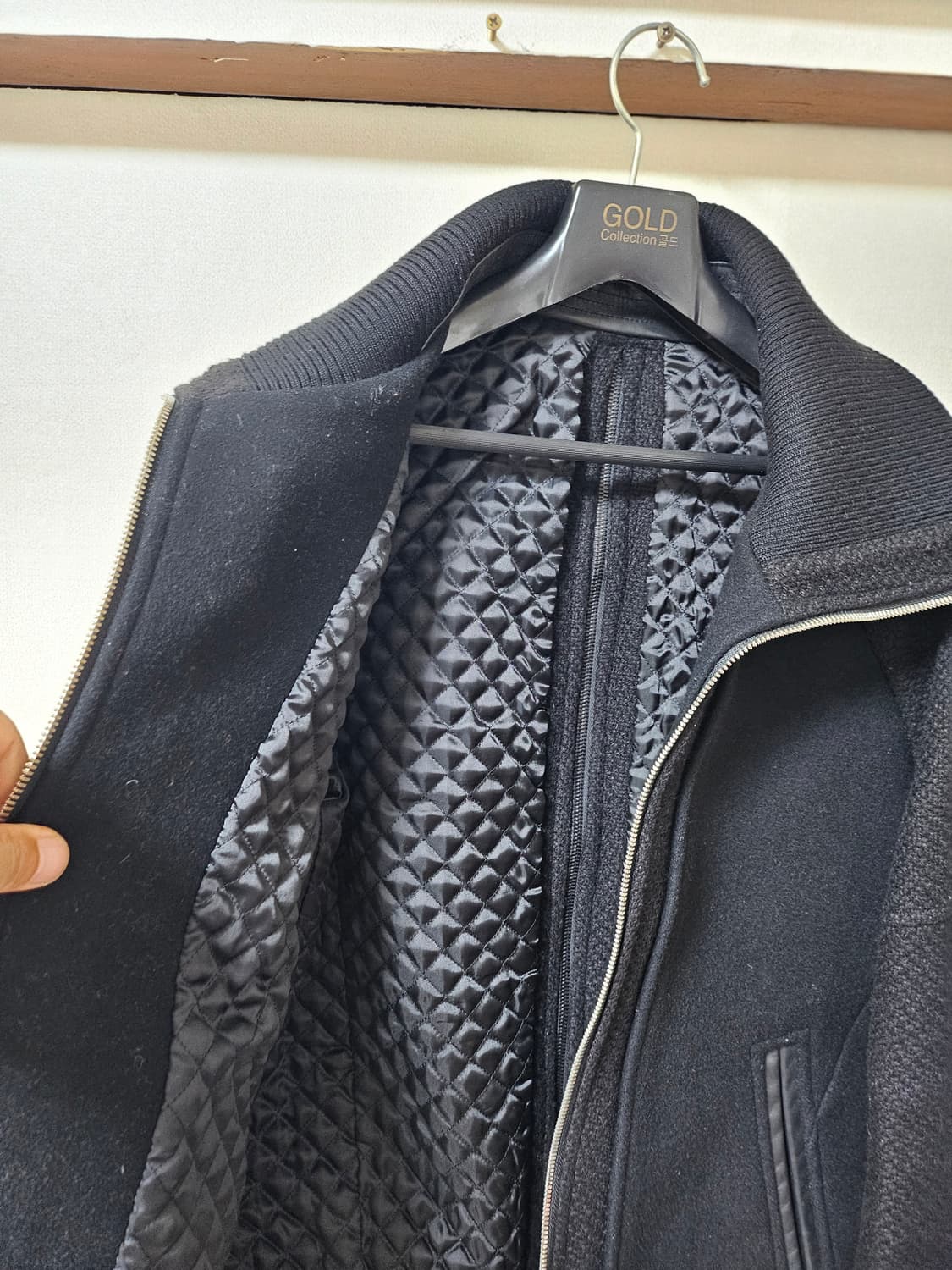 시스템 옴므 블랙 봄버 자켓 100 상품이미지5