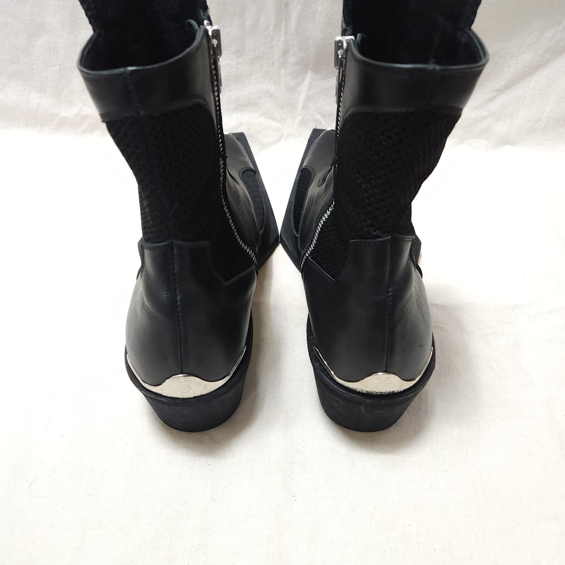 [280] 쏜가먼츠포인티드 스틸 토 메쉬 스컬처 부츠 상품이미지6