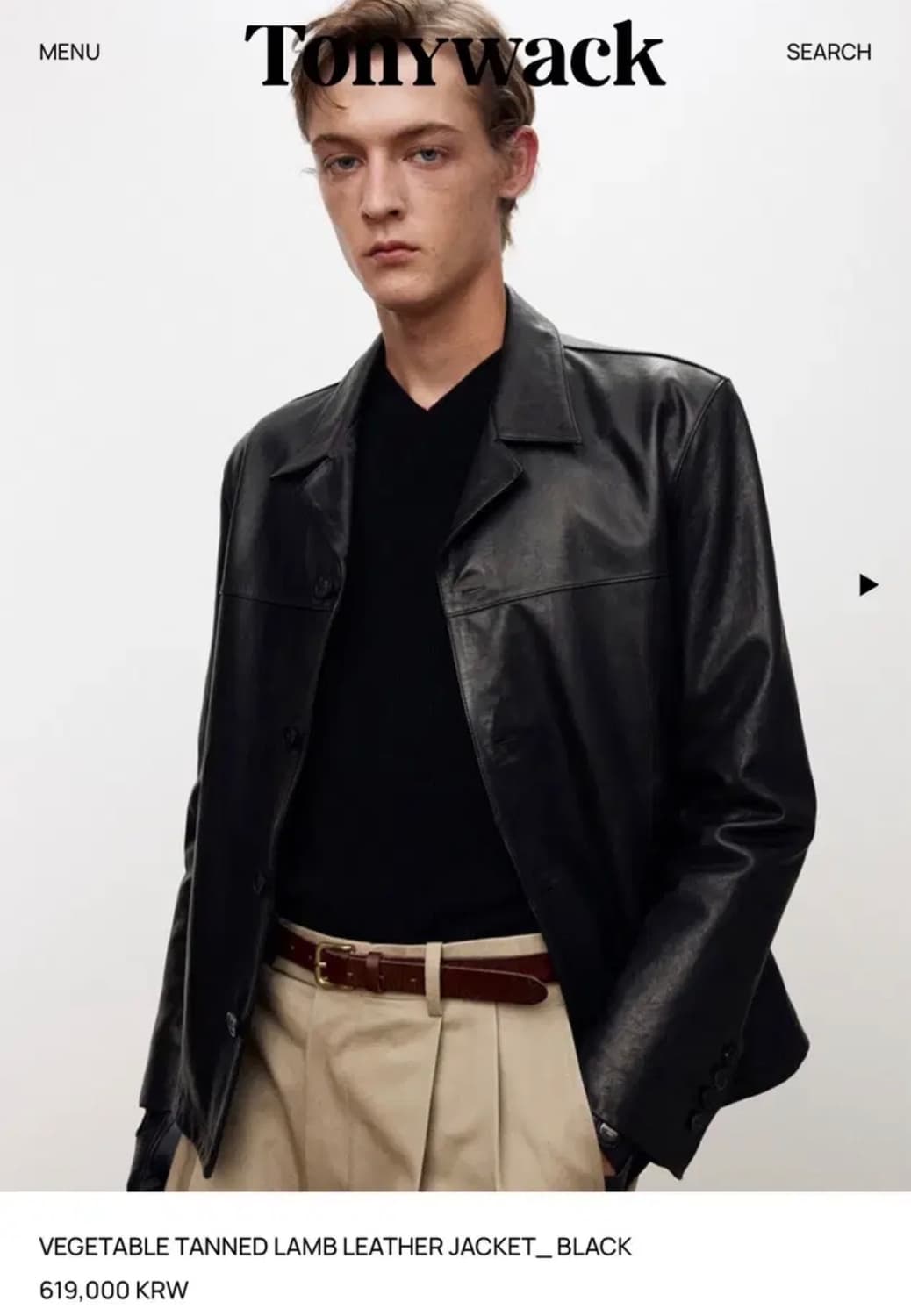 토니웩 25fw 레더 블레이져 상품이미지1