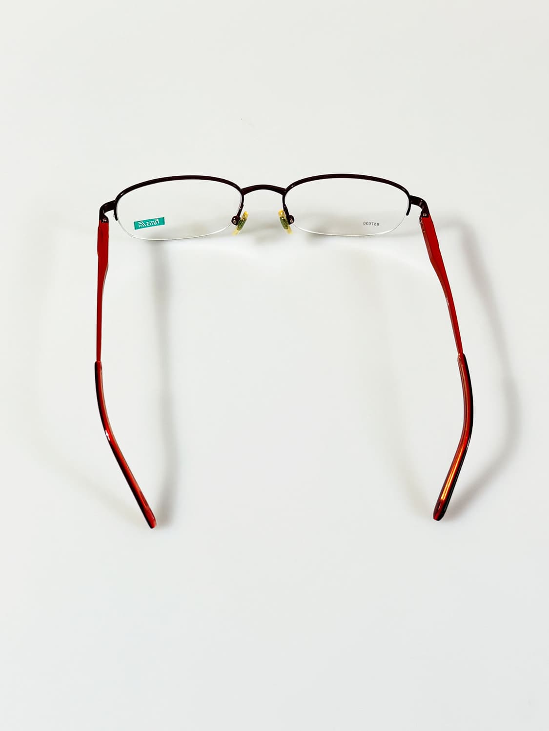 90s FUTIS 스퀘어 반무테 프레임 빈티지 안경 상품이미지5