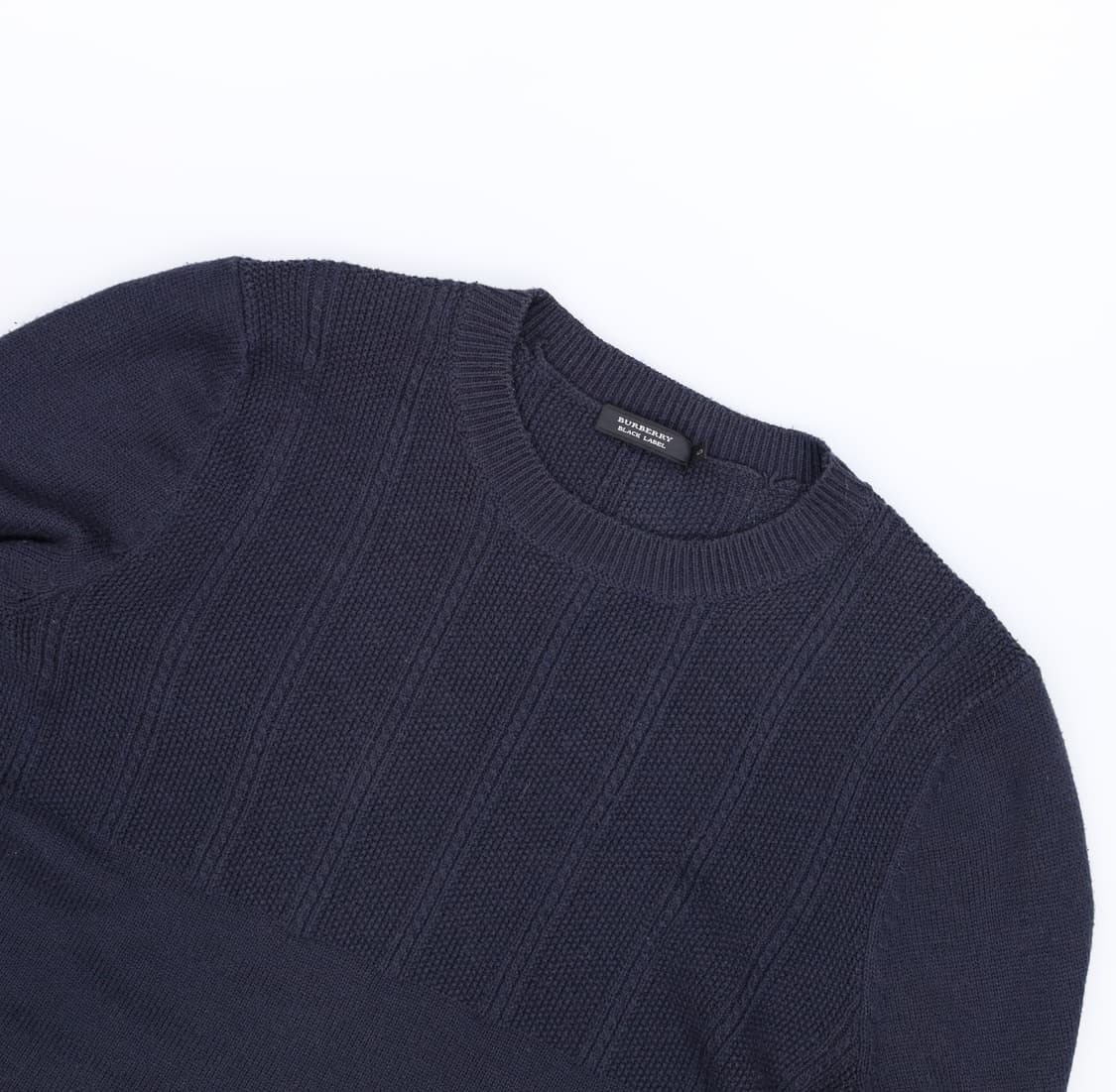 [L] 버버리 블랙라벨 롱슬리브 풀오버 케이블 니트 스웨터 3860 상품이미지3