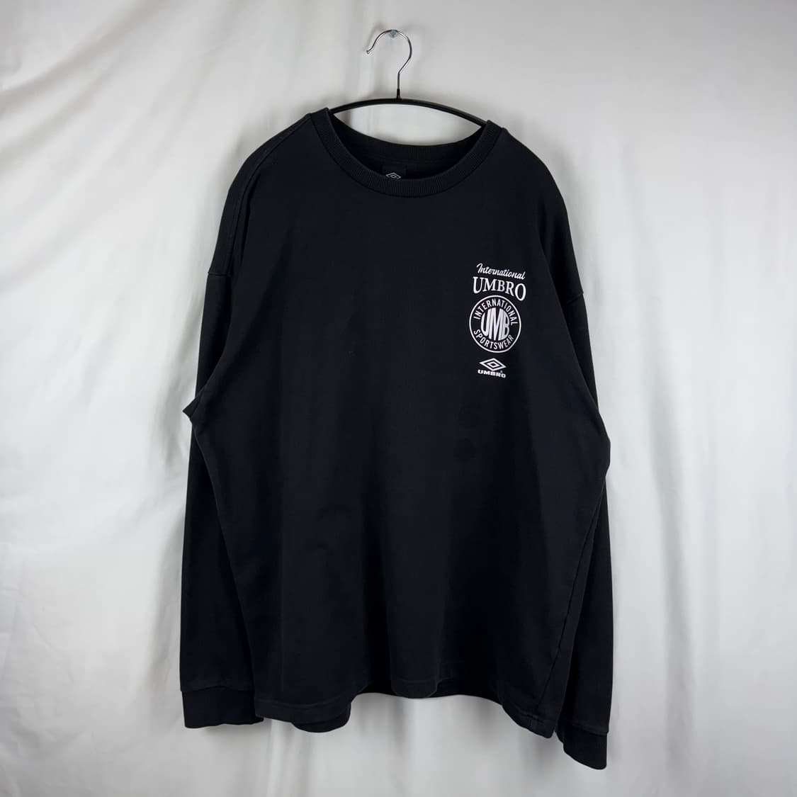 105) 엄브로 루즈핏 그래픽 롱슬리브 블랙 상품이미지2