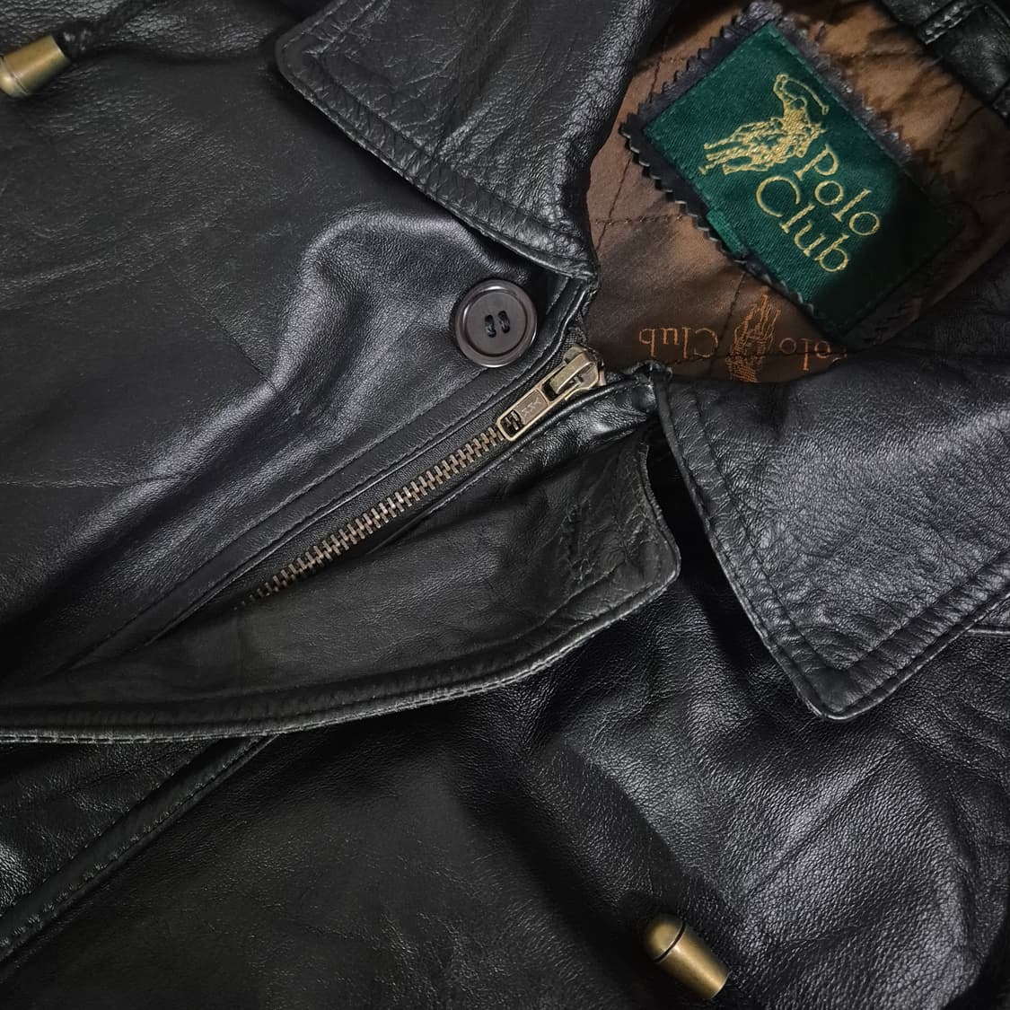 폴로클럽 리얼 레더 후드 자켓 M사이즈 상품이미지2
