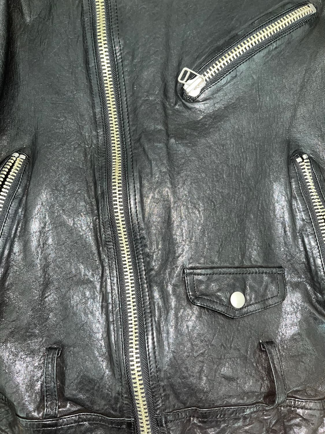 램스킨 양가죽 레더 자켓 (가죽자켓) / 블랙 상품이미지3