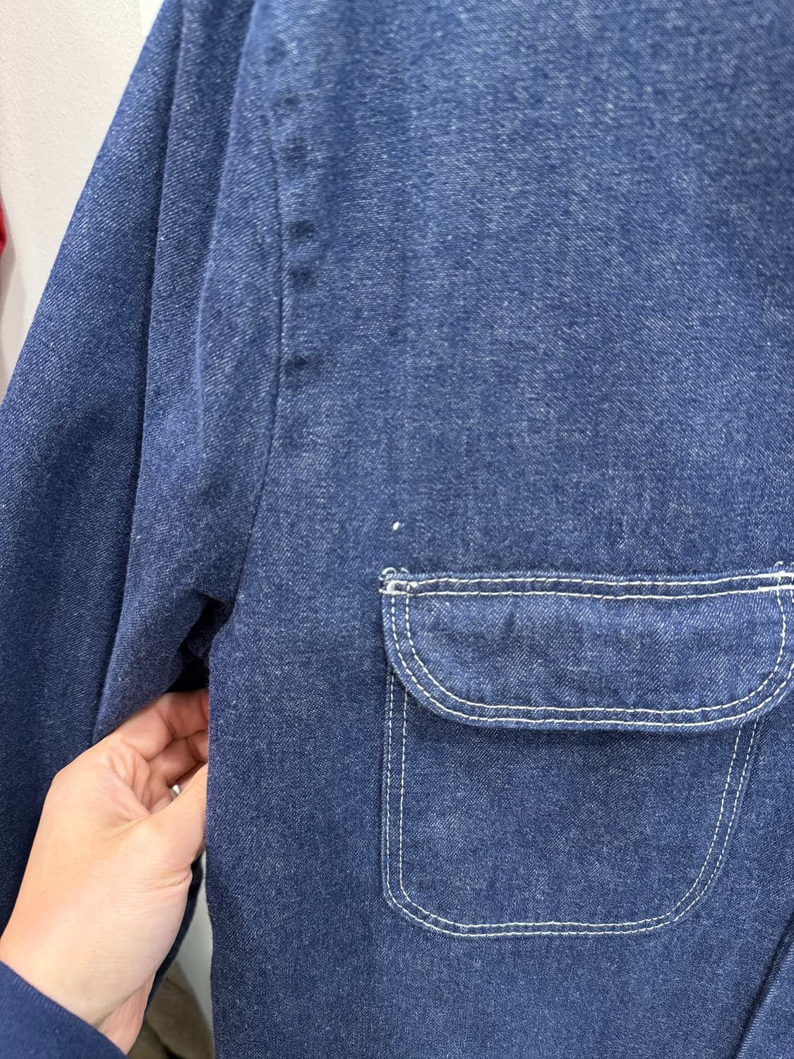 90s Wrangler 랭글러 데님 초어 코트 상품이미지7