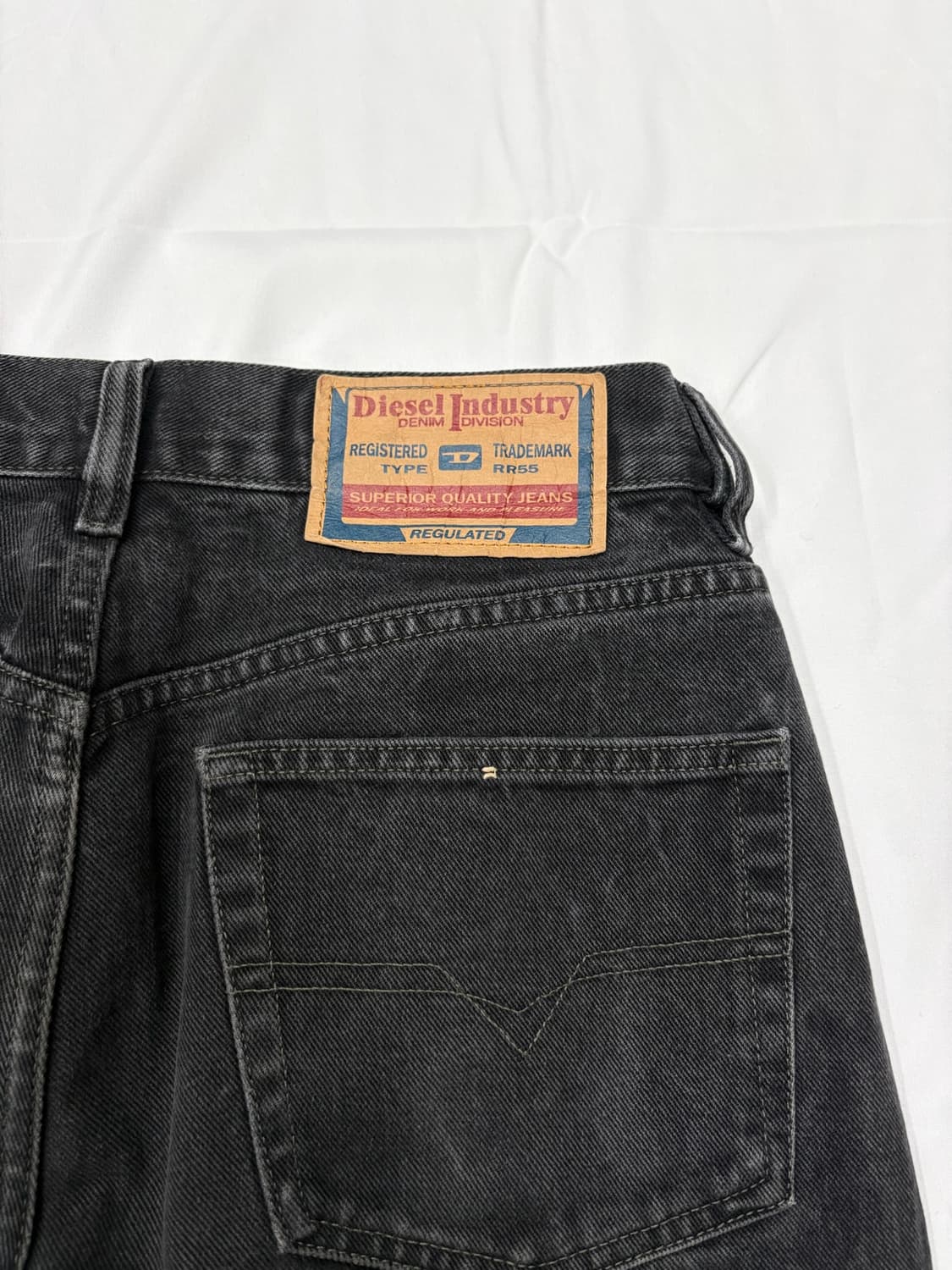 디젤 인더스트리 블랙 빈티지 데님 팬츠 상품이미지6