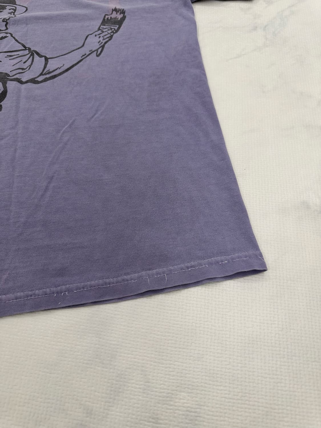 스투시(Stussy) 빈티지 퍼플 페인터 그래픽 반팔 티셔츠 (L) 상품이미지5