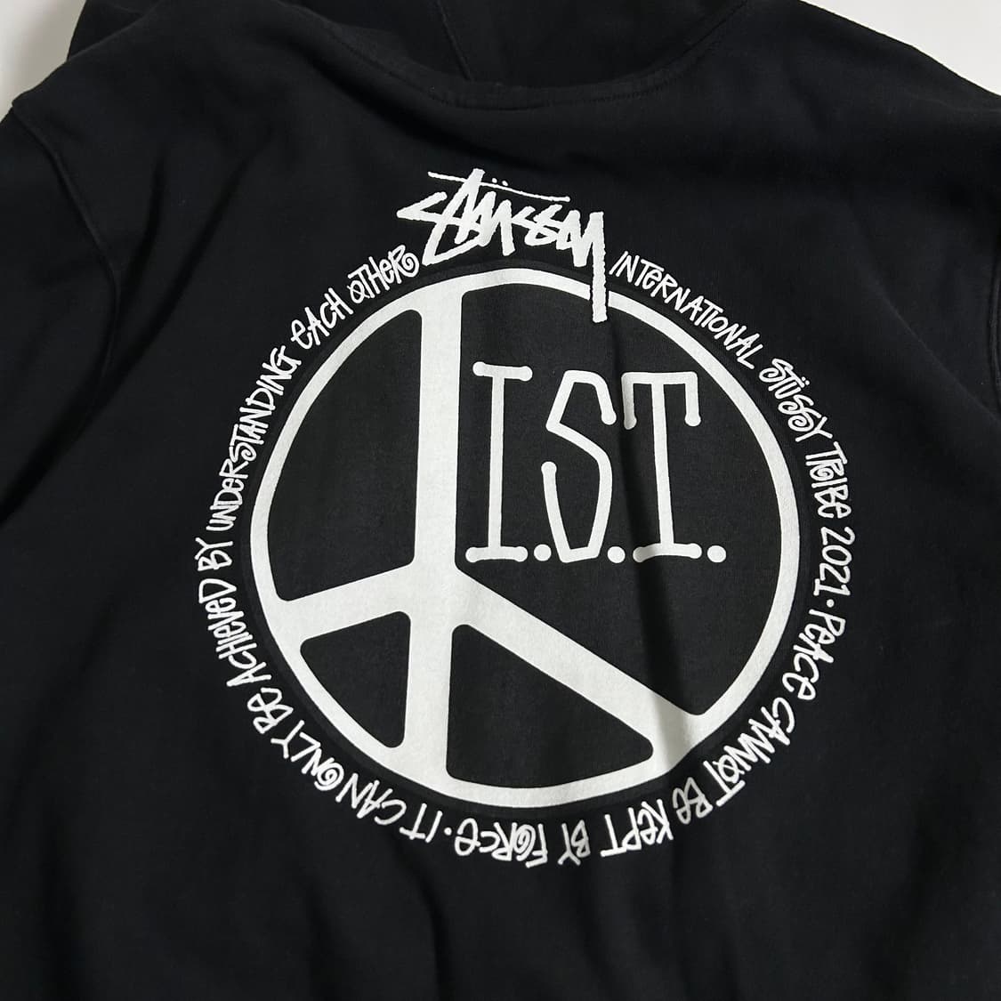 M 스투시 피스닷 후드 블랙 상품이미지2