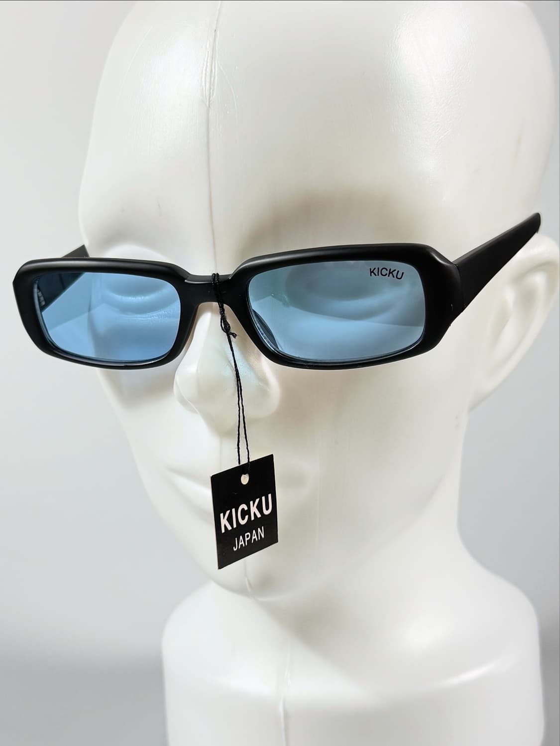 90s KICKU JAPAN 맷블랙 뿔테 스퀘어 빈티지 틴트안경 상품이미지8