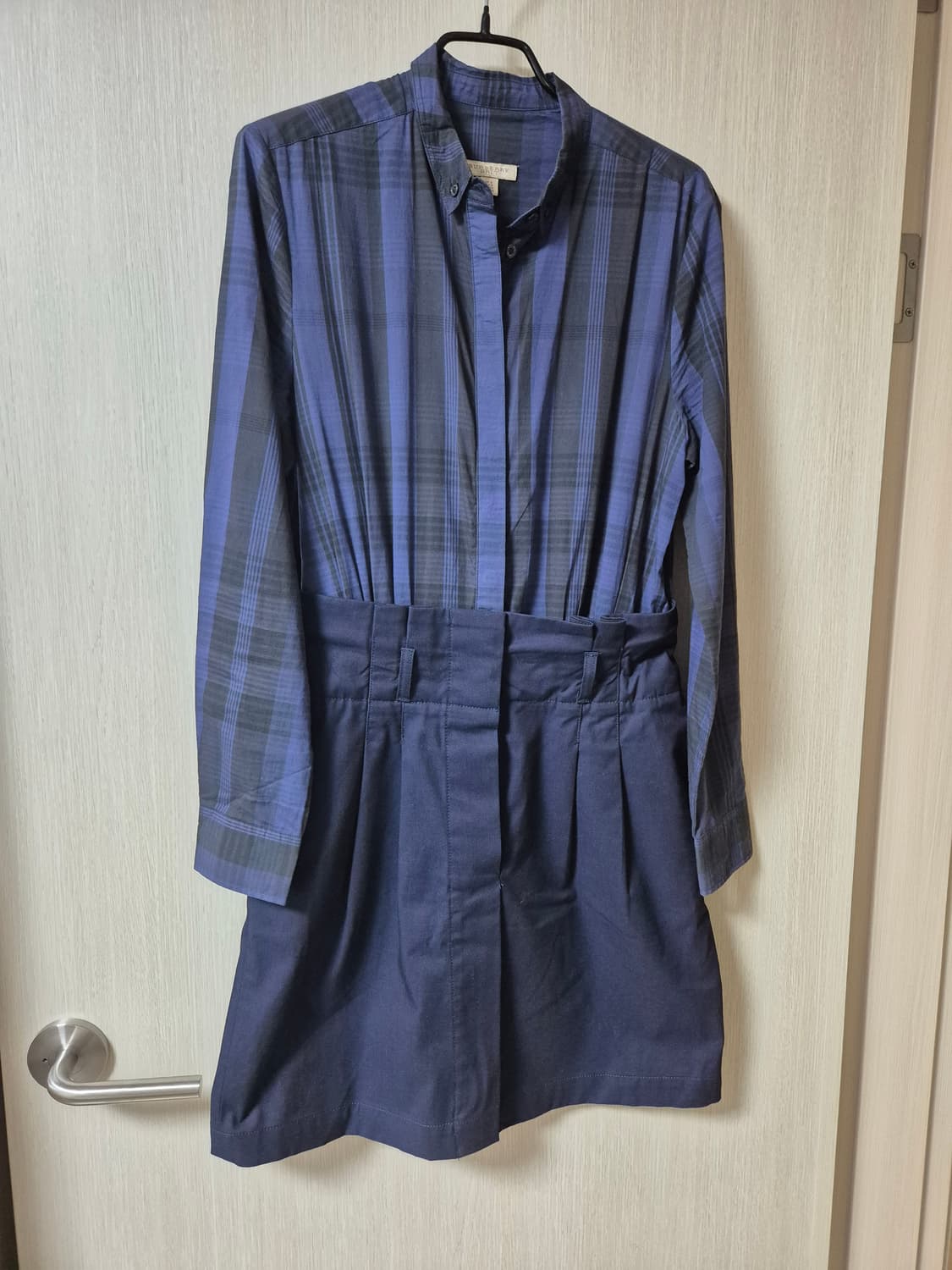 (정품) 버버리 셔츠원피스 배색라인 원피스 6 (40) 상품이미지1