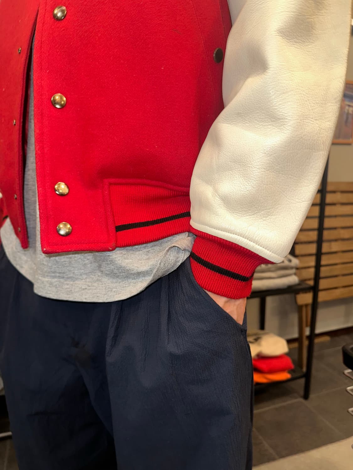 Men’s Melrose back logo varsity jackek 상품이미지7