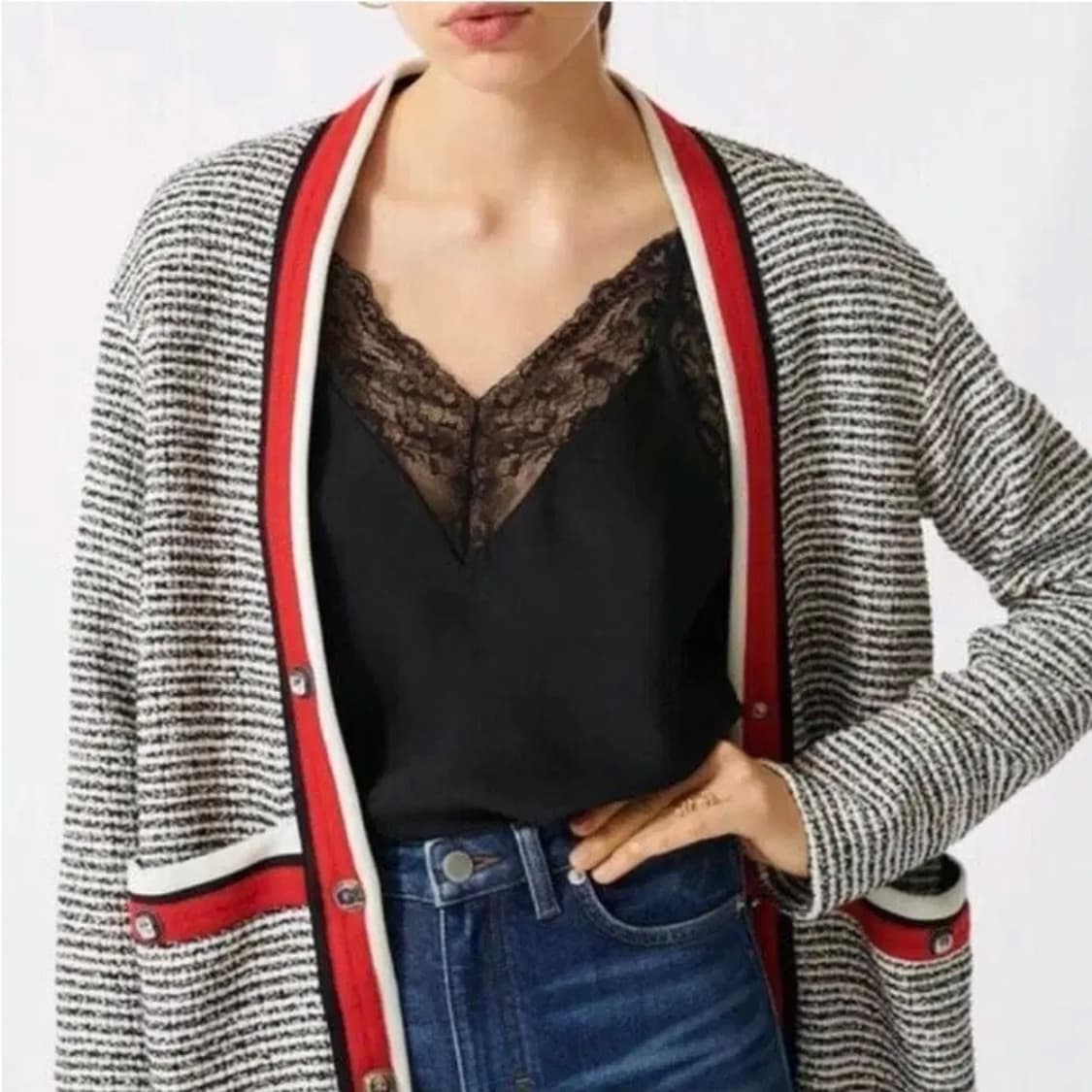 [38]마쥬 비살라 트위드 부클레 가디건 상품이미지1