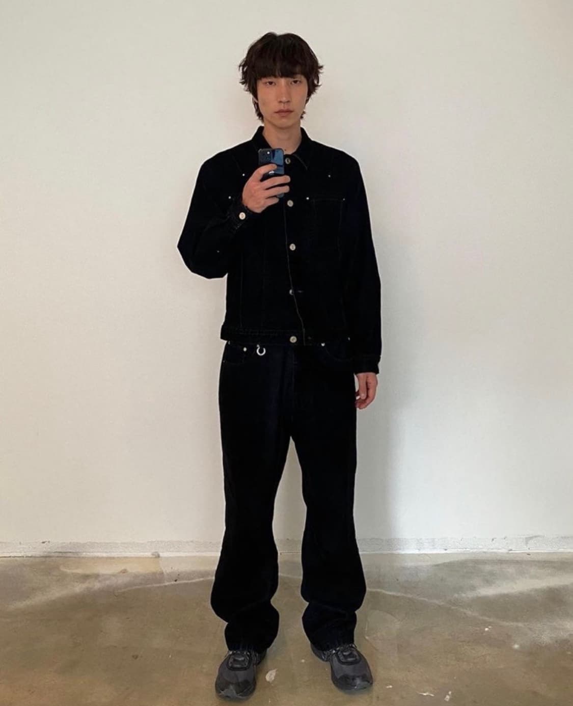 서피스에디션 / 블랙 벨벳 데님 셋업 / M,L 상품이미지1