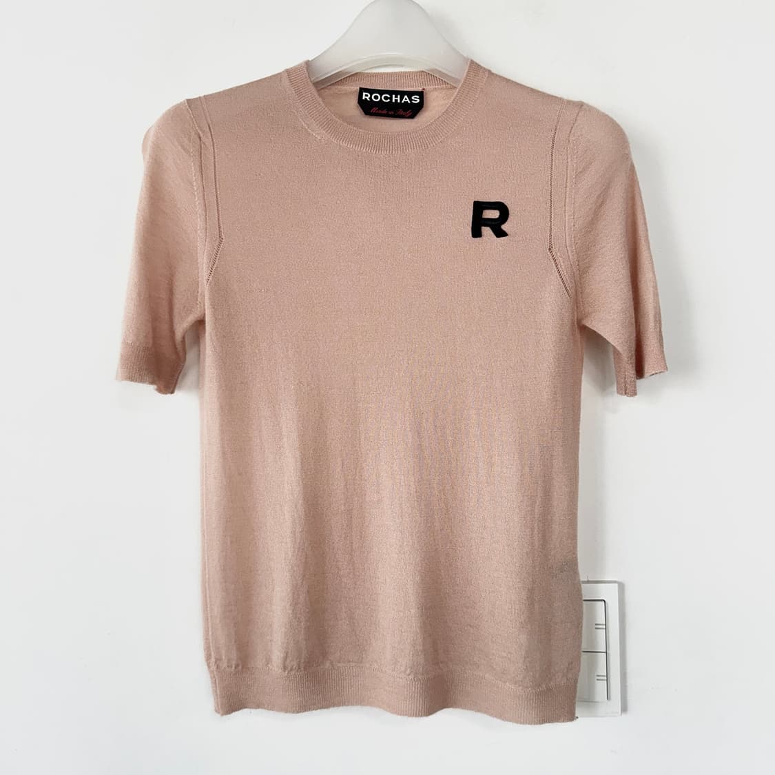 로샤스 R 로고 캐시미어 반팔 니트 상품이미지2