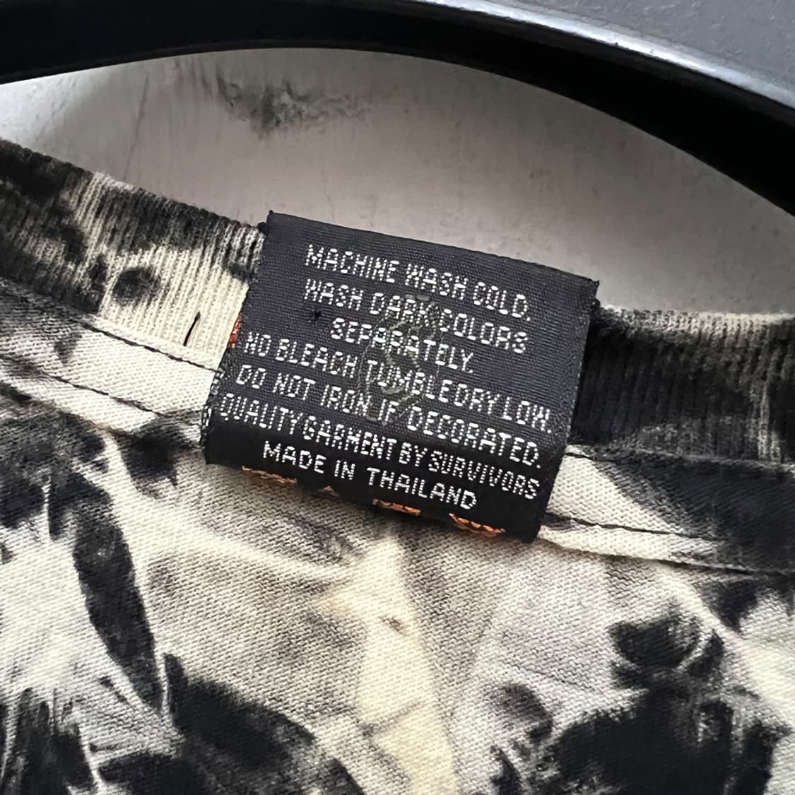 Survivors 타이다이 스컬 라이더 펑크 반팔티 L 상품이미지4