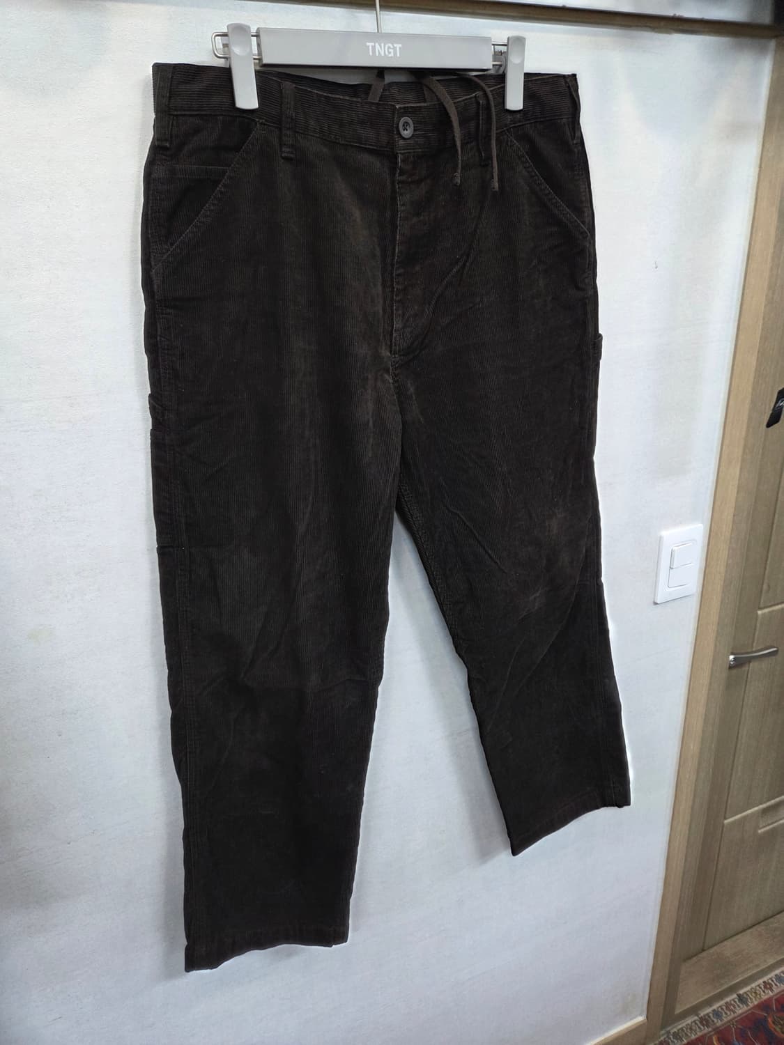 유니클로 코듀로이 카펜터 팬츠 L 대략 33 다크브라운  상품이미지7