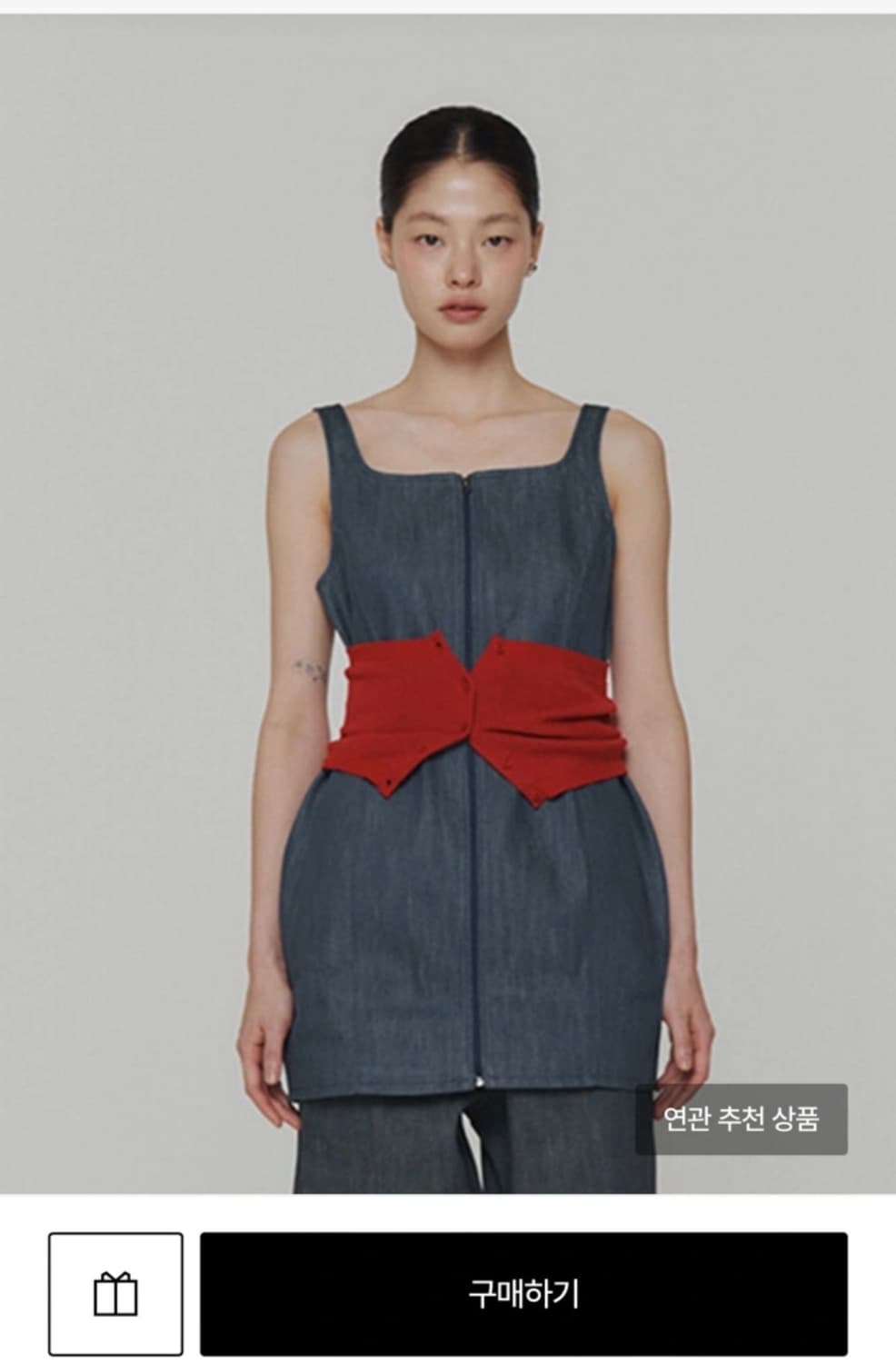 아모멘토 HOURGLASS DENIM VEST (BLUE) 상품이미지2