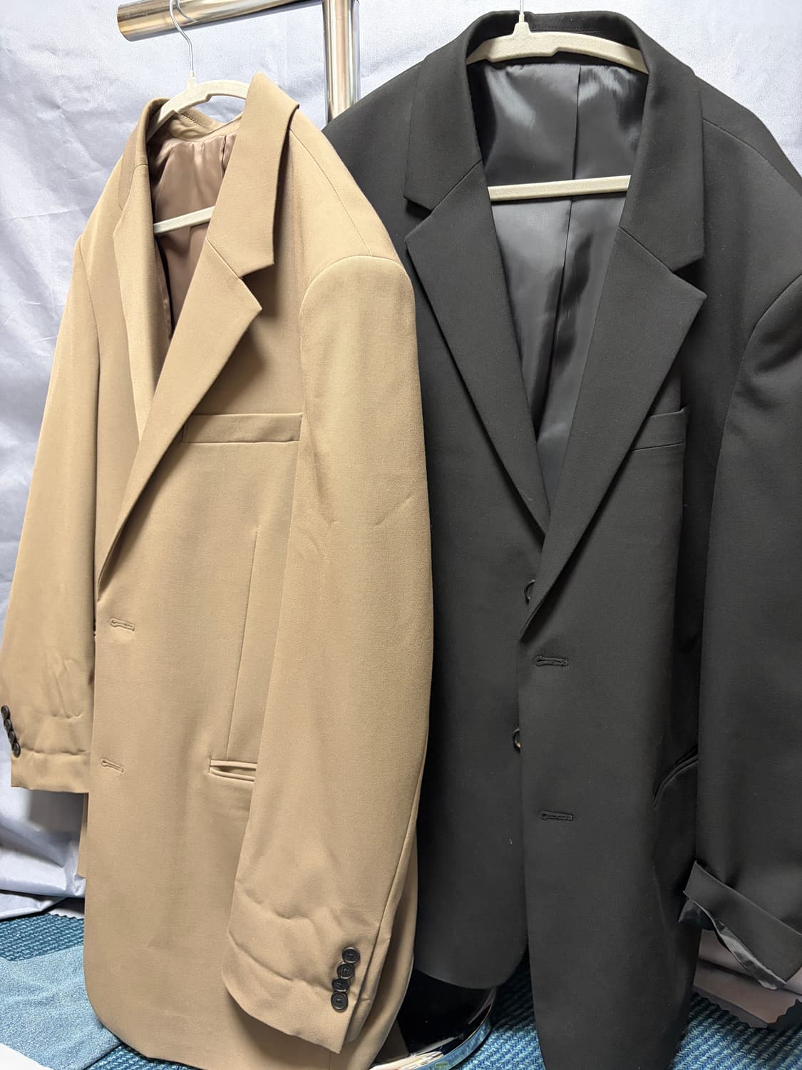 무신사 오버사이즈 블레이저 블랙-XL/ 베이지 2XL 상품이미지1